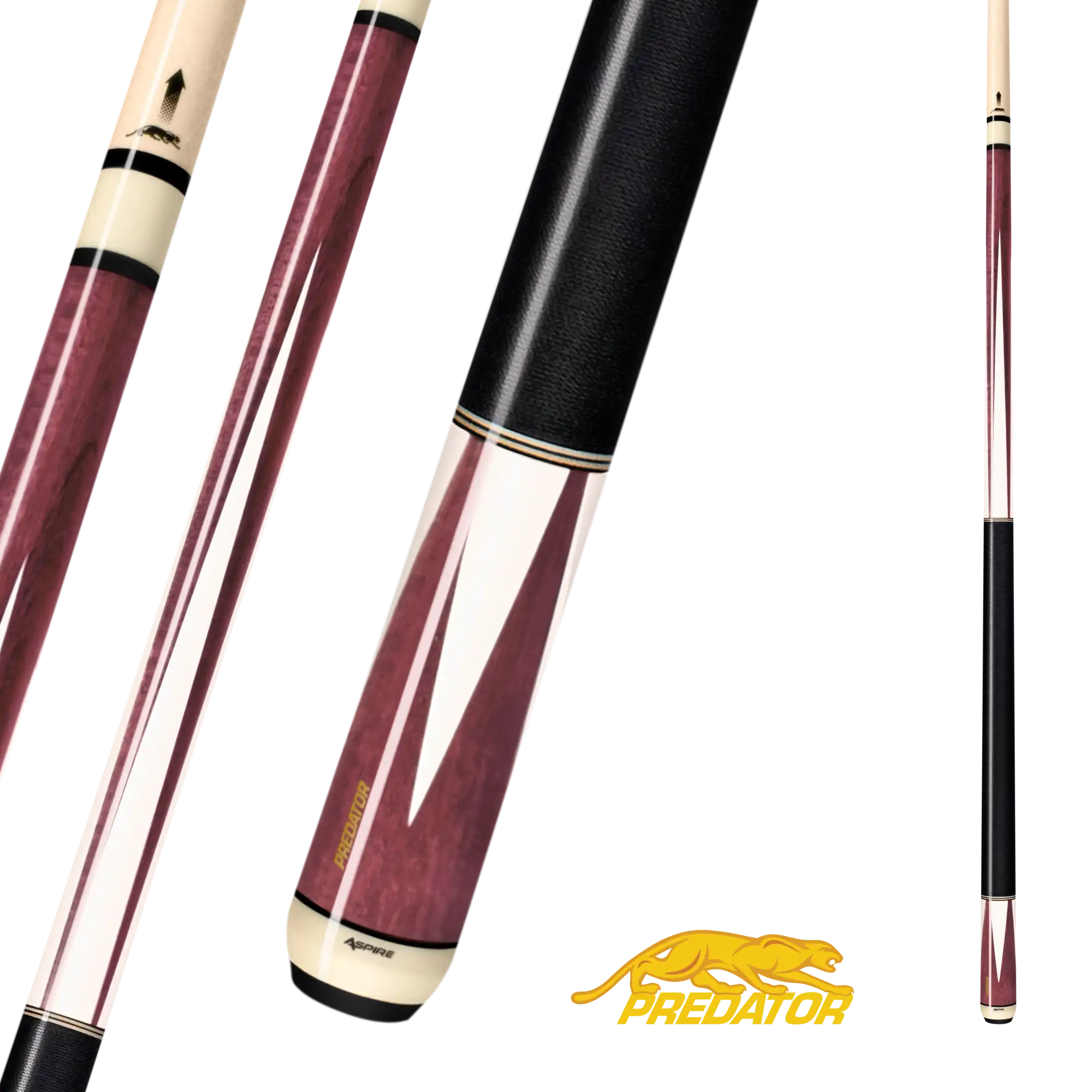 PREDATOR ASPIRE 1-6 POOL CUE PURPLE 12.55MM 19OZ