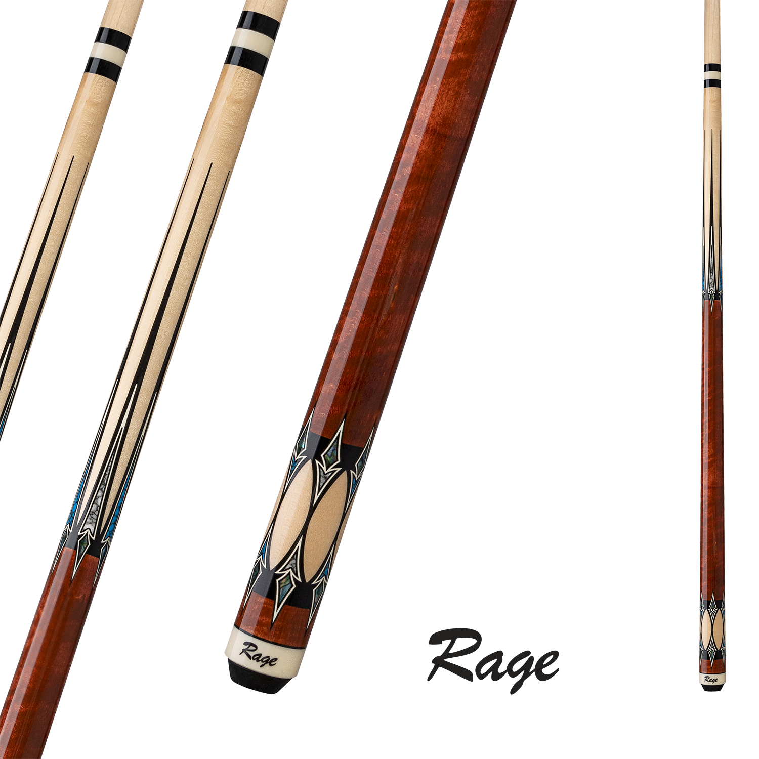 RAGE POOL CUE CINAMON DREAM 13MM 19OZ