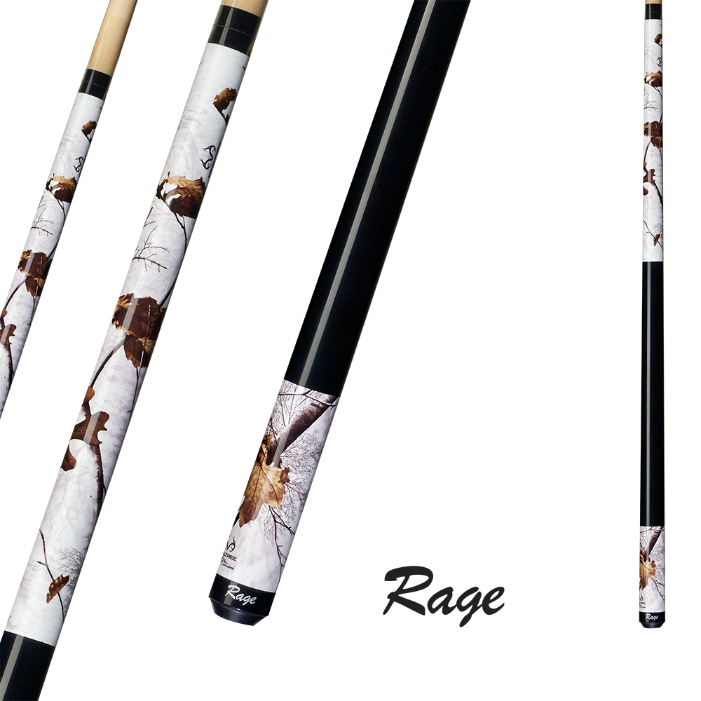 RAGE POOL CUE RGCW WHITE AND BROWN 13MM 19OZ