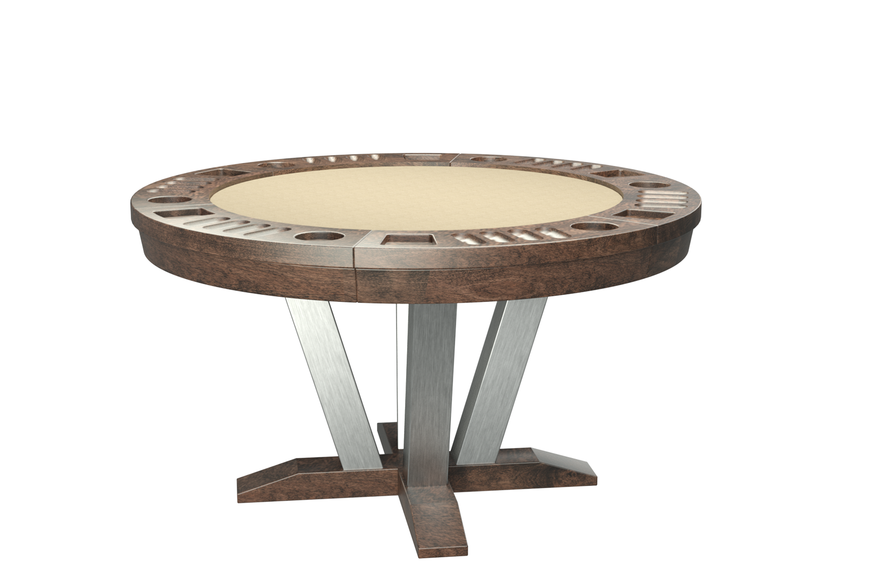 RIVER STAINLESS ROUND GAME TABLE