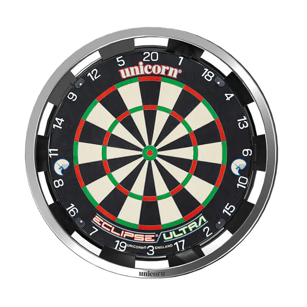 UNICORN SOLAR FLARE INTERGRATED ILLUMINATED PRO DARTBOARD SURROUND 360°