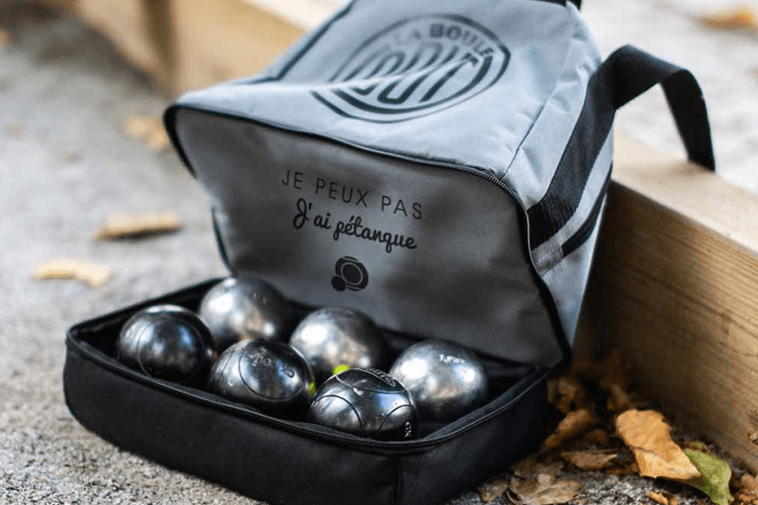 BOCCE CASE OBUT 6 BALLS GREY/BLACK