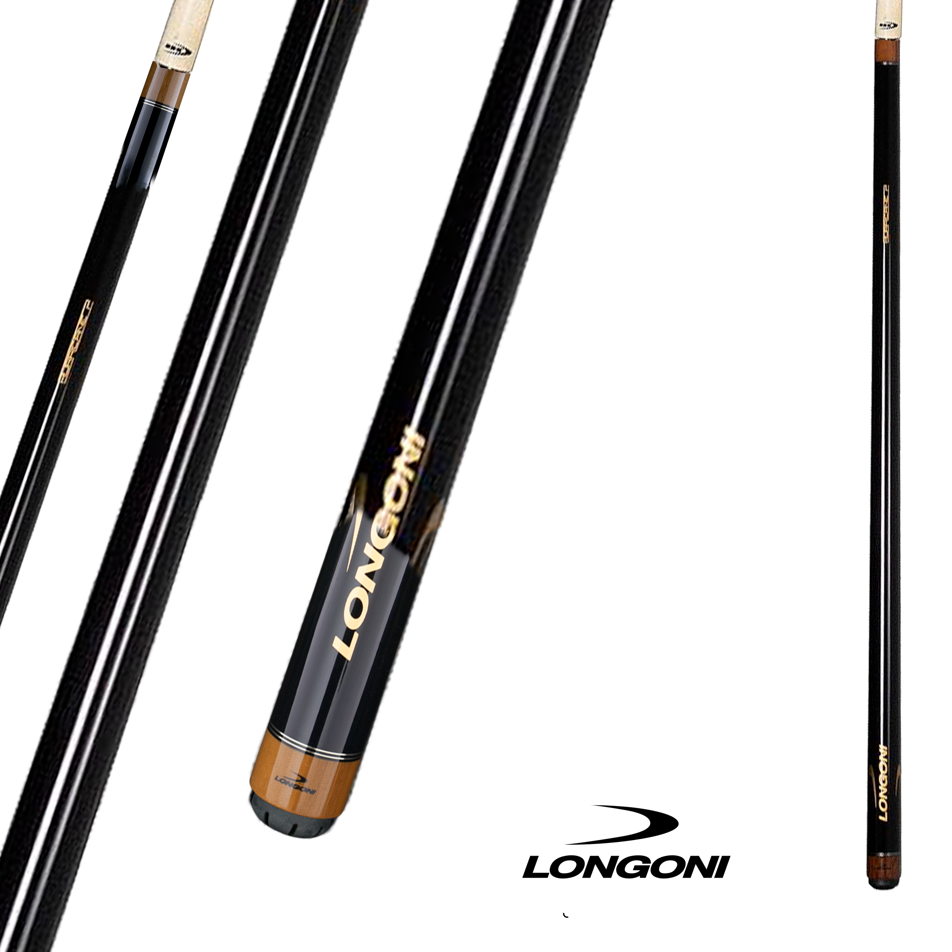 BAGUETTE DE BILLARD LONGONI 24439 HURRICANE 2 WOOD NOIRE/BRUNE 12.5MM 19OZ