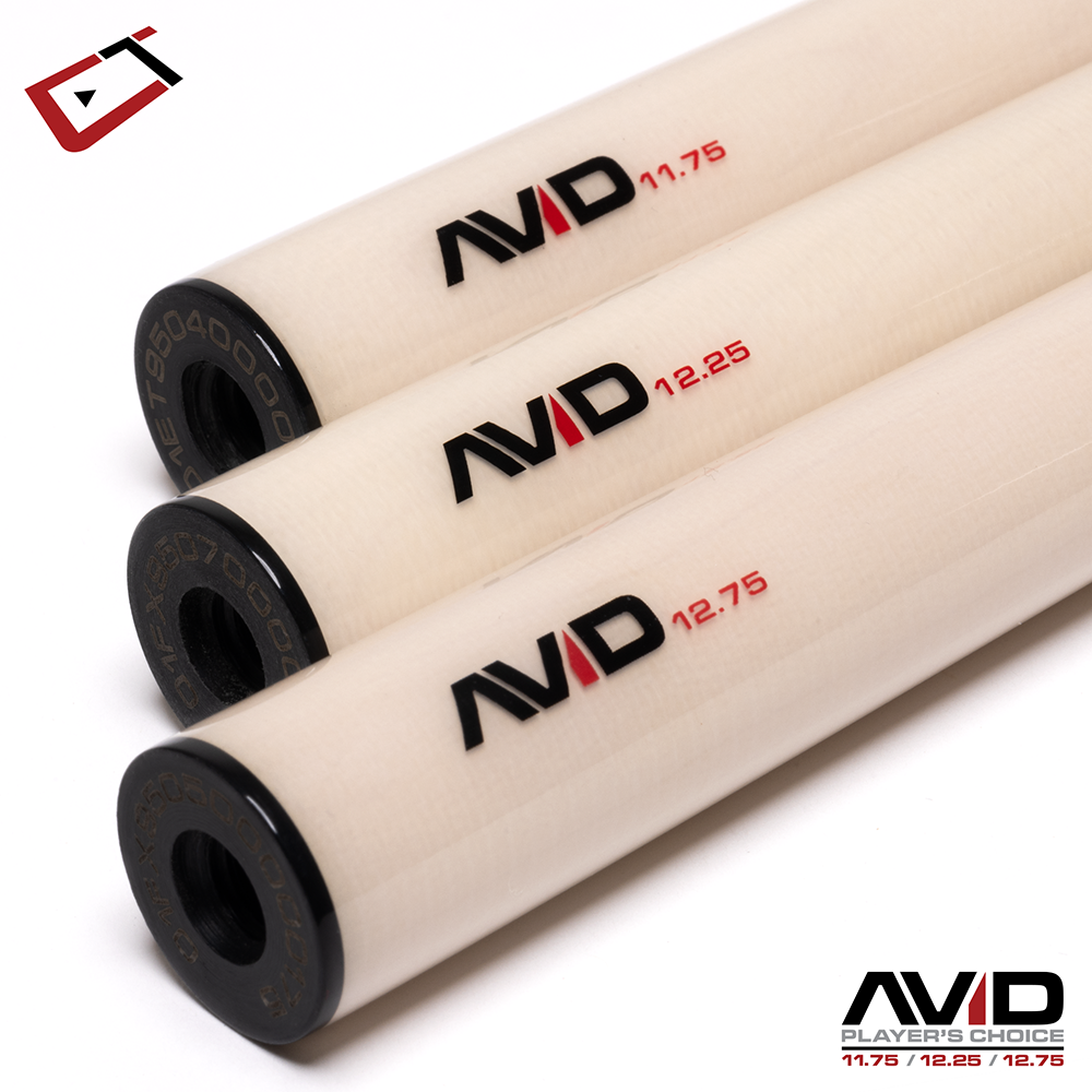 AVID CHROMA BORDEAUX POOL CUE NO WRAP 12.75MM 19OZ