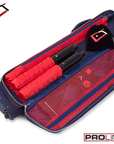 ÉTUI RIGIDE POUR BAGUETTES DE BILLARD CUETEC PRO LINE 2X4 - BLEU MARINE
