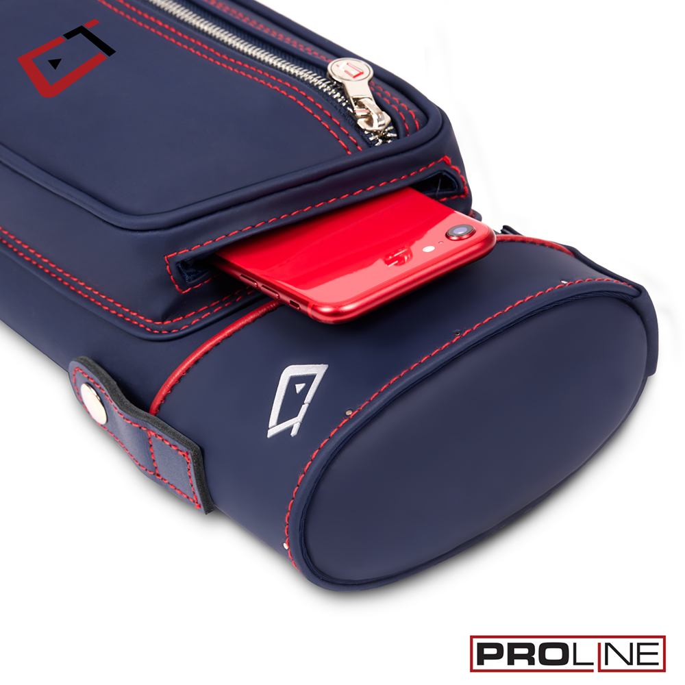 ÉTUI RIGIDE POUR BAGUETTES DE BILLARD CUETEC PRO LINE 2X4 - BLEU MARINE