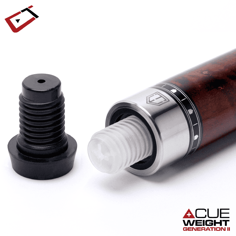 CUETEC CYNERGY TRUEWOOD MAPPA BURL II RED/BLACK NO WRAP 11.8MM 19OZ