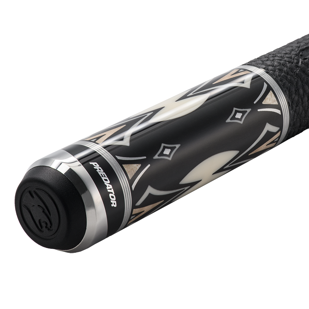 PREDATOR BUTT BLAK 2 EBONY BLACK/PATTERNS UNI-LOC LEATHER WRAP (SHAFT NON INCLUDED)