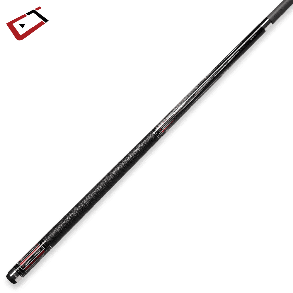 Baguette de billard Cuetec Cynergy Nineball Series, noir encre (Ink Black), grip en cuir pleine fleur, 12,5 mm, 19 oz