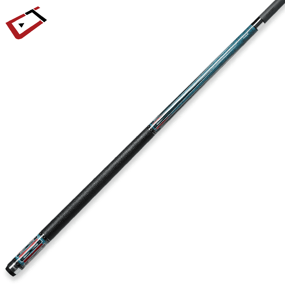 BAGUETTE DE BILLARD CUETEC CYNERGY NINEBALL SERIES - BLEU INDIGOgrip en cuir pleine fleur, 11,8 mm, 19 oz