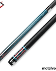 BAGUETTE DE BILLARD CUETEC CYNERGY NINEBALL SERIES - BLEU INDIGOgrip en cuir pleine fleur, 11,8 mm, 19 oz