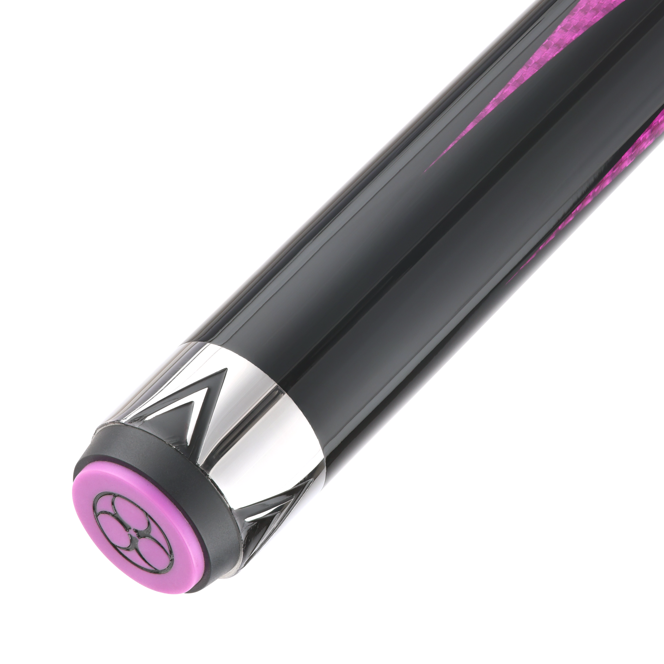 BAGUETTE DE BILLARD POISON MAELITH AVEC FLÈCHE EN FIBRE DE CARBONE - ROSE/NOIR - SANS WRAP 12.4MM 19OZ