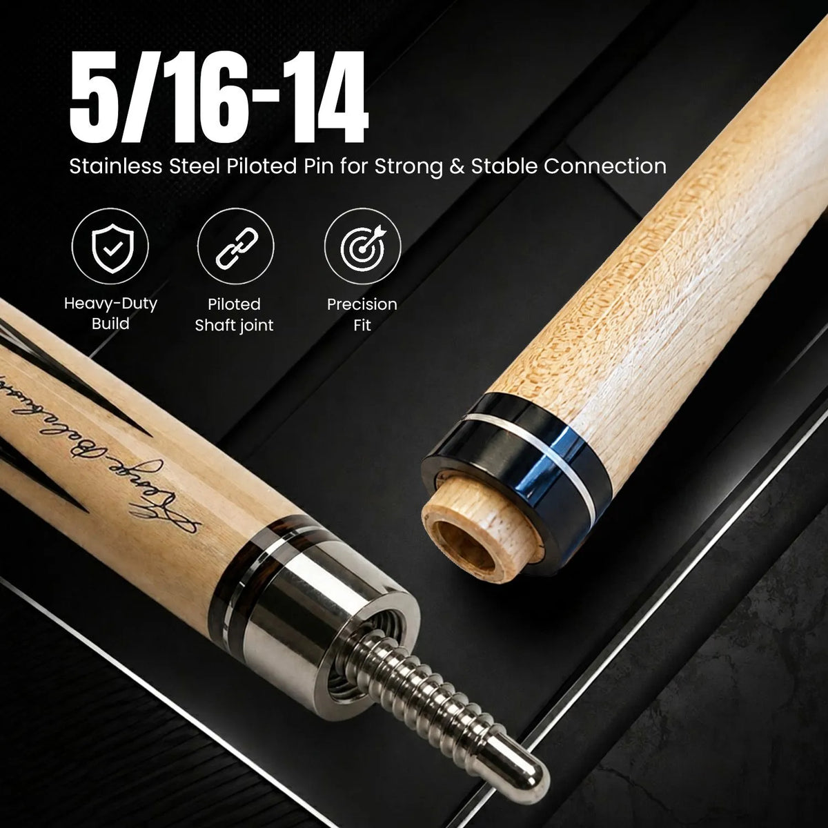 BALABUSHKA POOL CUE GB1 WHITE/BROWN LINEN WRAP 13MM 19OZ