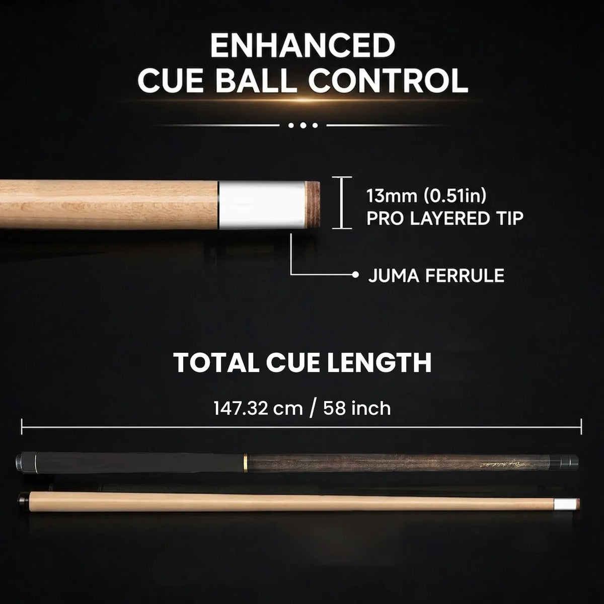 BAGUETTE DE BRIS/SAUT BALABUSHKA GBJBK-2 SANS GRIP NOIRE/BOIS 13MM 19OZ