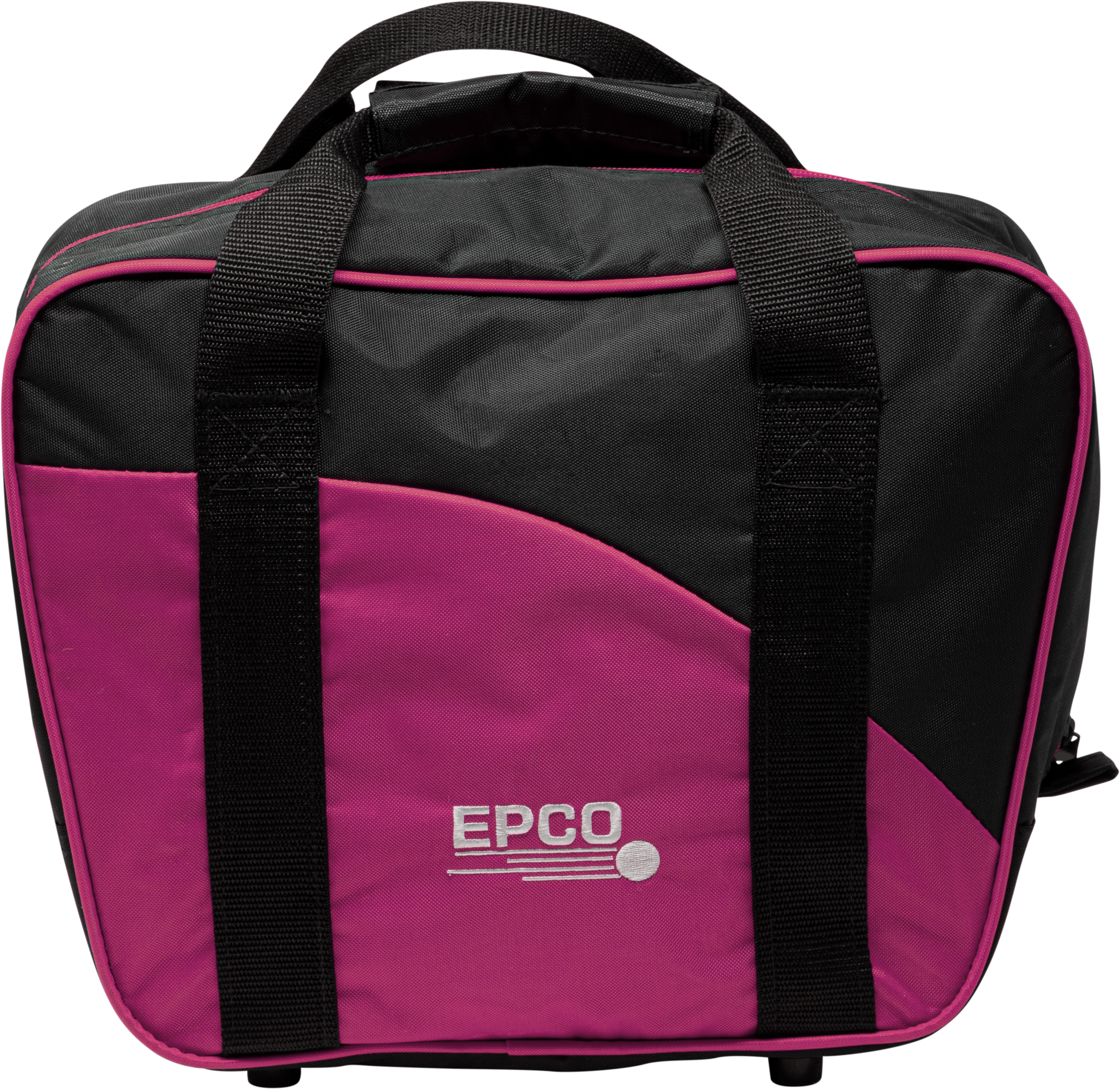 2 SMALL BALLS/SHOES NYLON BOWLING BAG - PINK AND BLACK
