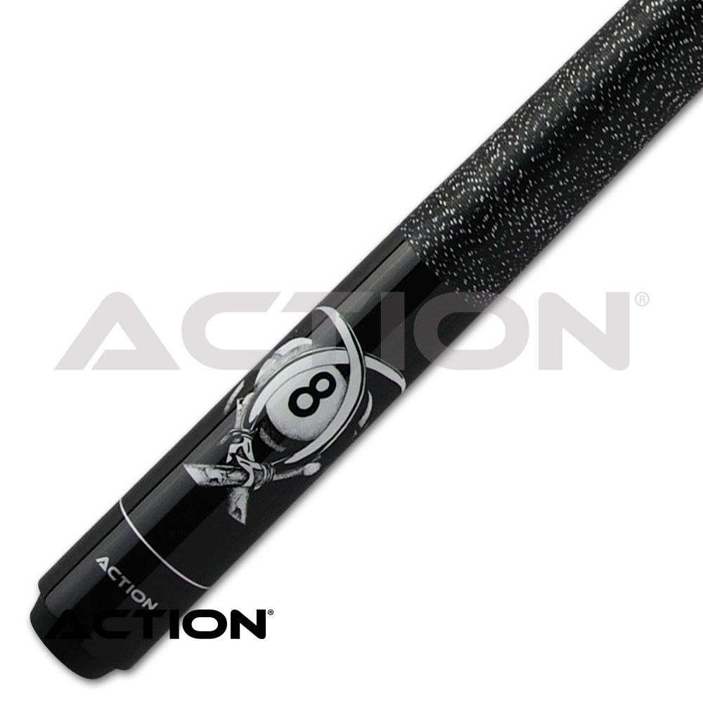 ACTION ADVENTURE POOL CUE ADV101 BLACK REAPER 19OZ 13MM