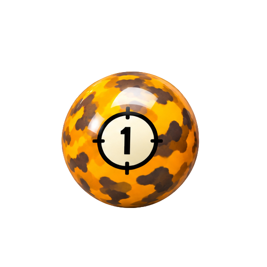 BILLES DE BILLARD INDIVIDUELLES ARAMITH CAMOUFLAGE - 57,2 MM (2 1/4 PO)