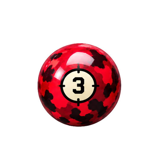 BILLES DE BILLARD INDIVIDUELLES ARAMITH CAMOUFLAGE - 57,2 MM (2 1/4 PO)