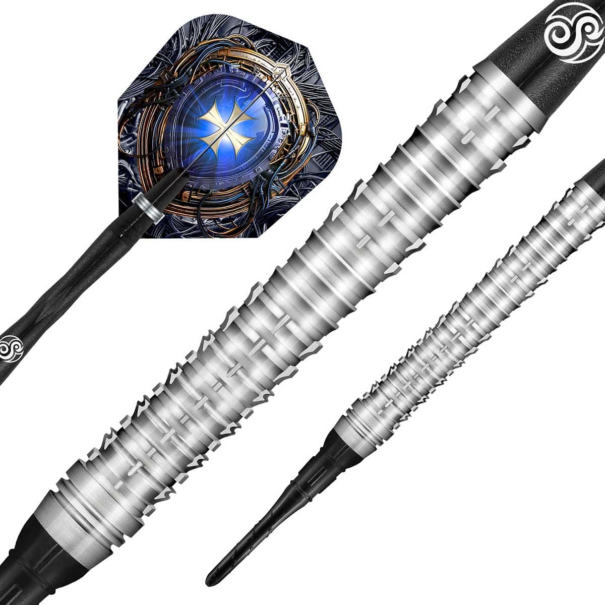 SHOT FUTURE KNIGHTS IRONSOUL SOFT TIP DART SET - 90% TUNGSTEN BARRELS