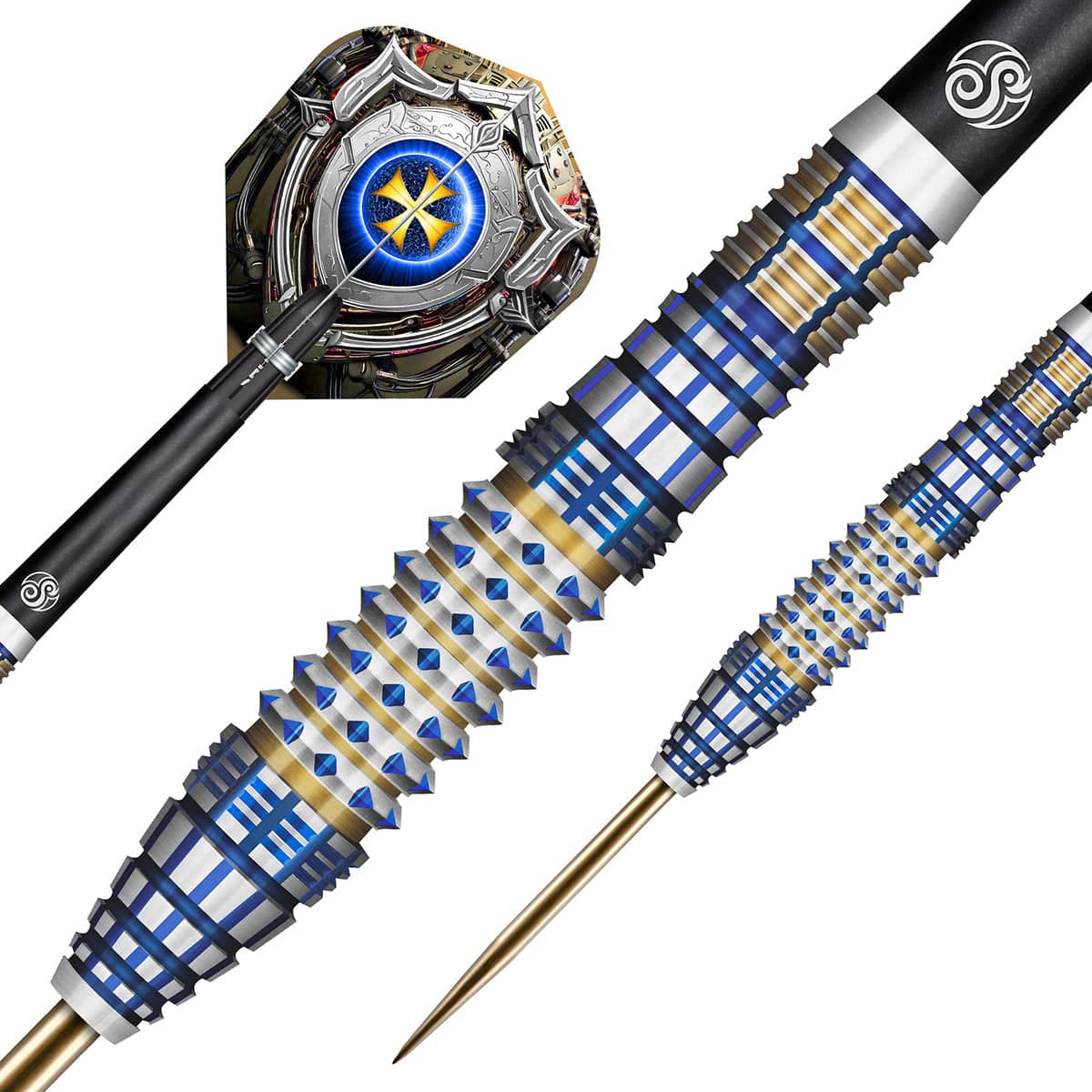 SHOT FUTURE KNIGHTS DARKSTAR STEEL TIP DART SET - 90% TUNGSTEN BARRELS