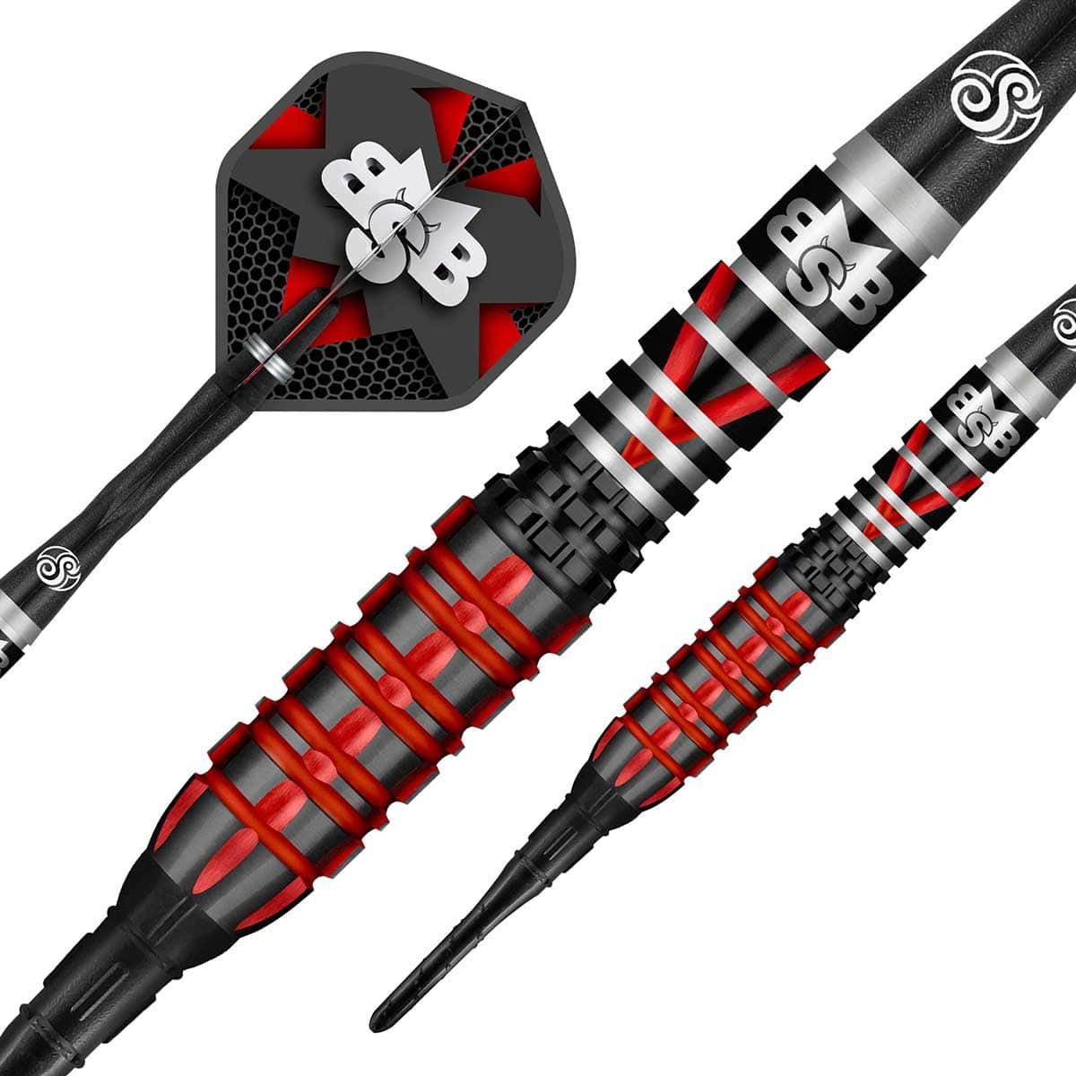 SHOT MICHAEL SMITH TENACIOUS SOFT TIP DART SET - 90% TUNGSTEN BARRELS