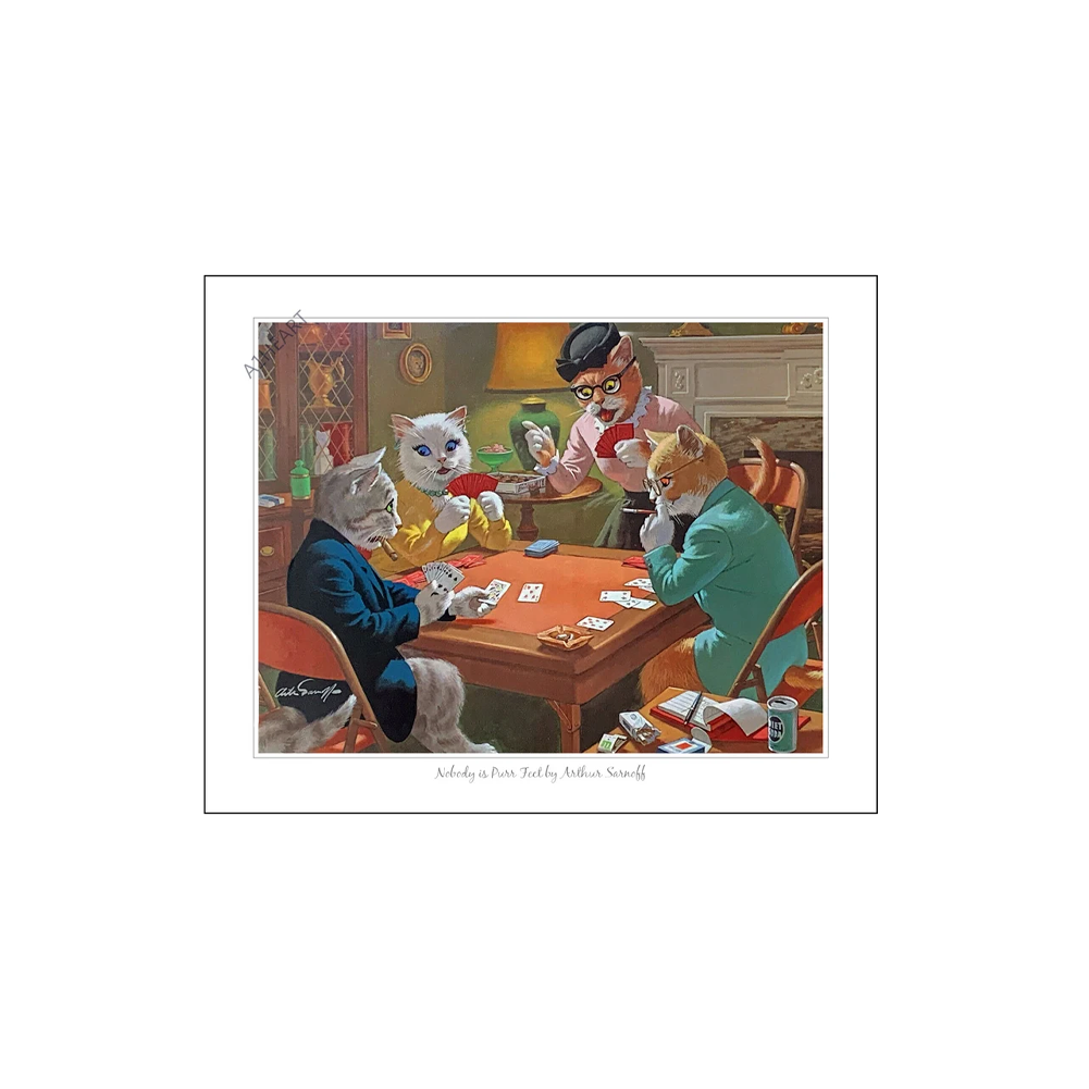 AFFICHE "NOBODY IS PURR FECT" PAR ARTHUR SARNOFF - ÉDITION LIMITÉE