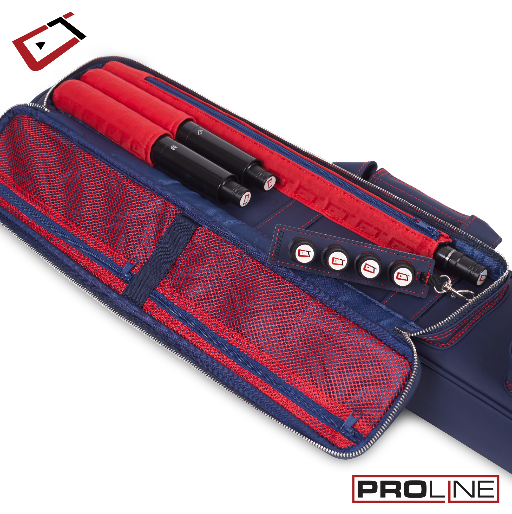 ÉTUI POUR BAGUETTE DE BILLARD CUETEC PROLINE 4 MANCHES 8 FLÈCHES BLEU MARIN
