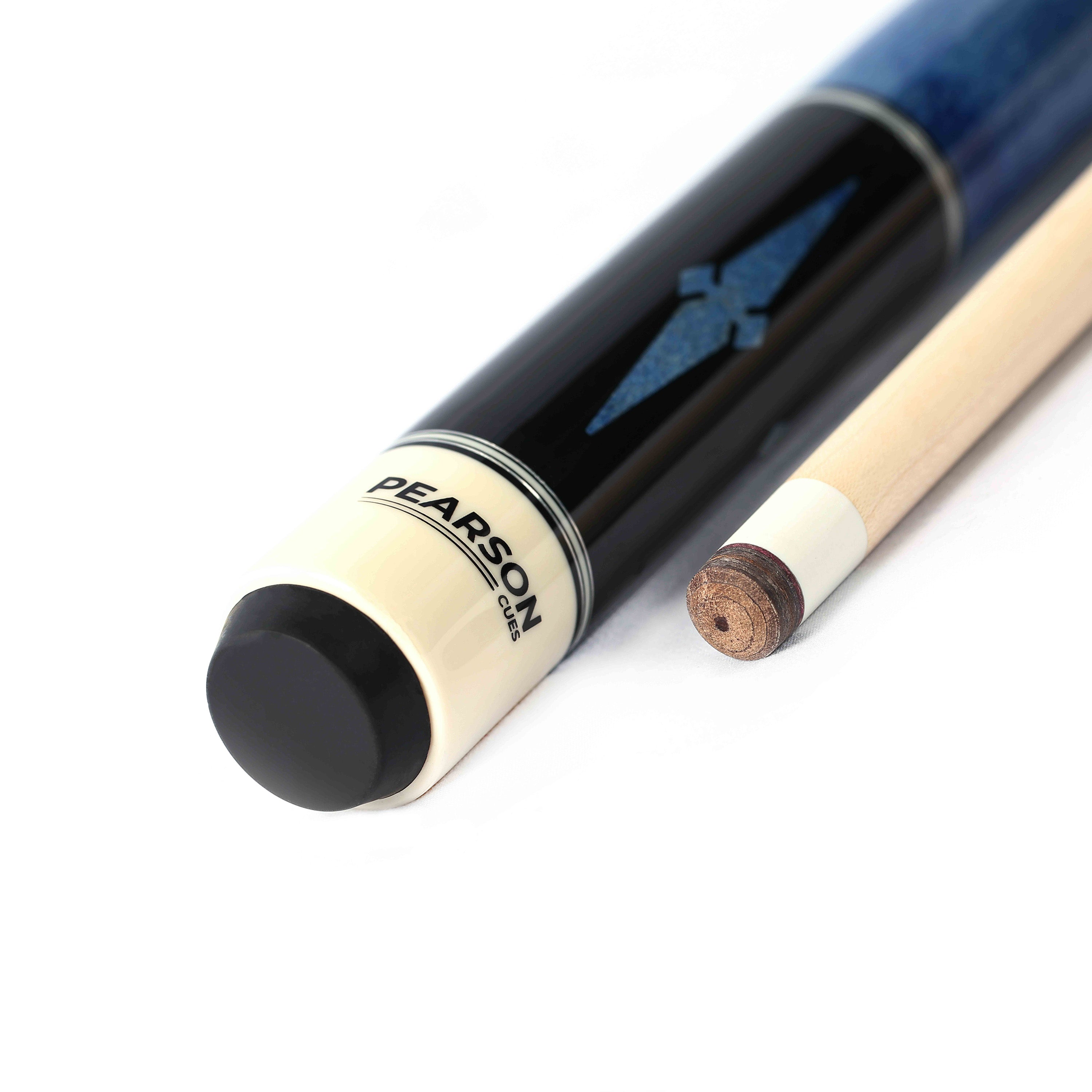 PEARSON POOL CUE PLAYERS SERIES - IRISH LINEN WRAP BLUE 12.5MM