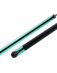 MANCHE DE BAGUETTE DE BILLARD PREDATOR P3 TURQUOISE AVEC BANDES NOIRES GRIP EN CUIR LUXE - ÉDITION LIMITÉE