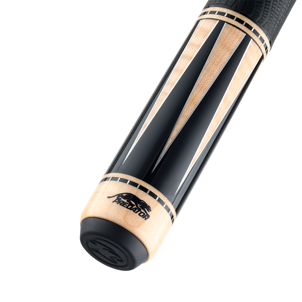 MANCHE PREDATOR TS8 ARTISAN ÉBÈNE/ÉRABLE FRISÉ UNI-LOC GRIP EN CUIR GRAINÉ DE LÉZARD NOIR (FLÈCHE NON-INCLUSE) - ÉDITION LIMITÉE