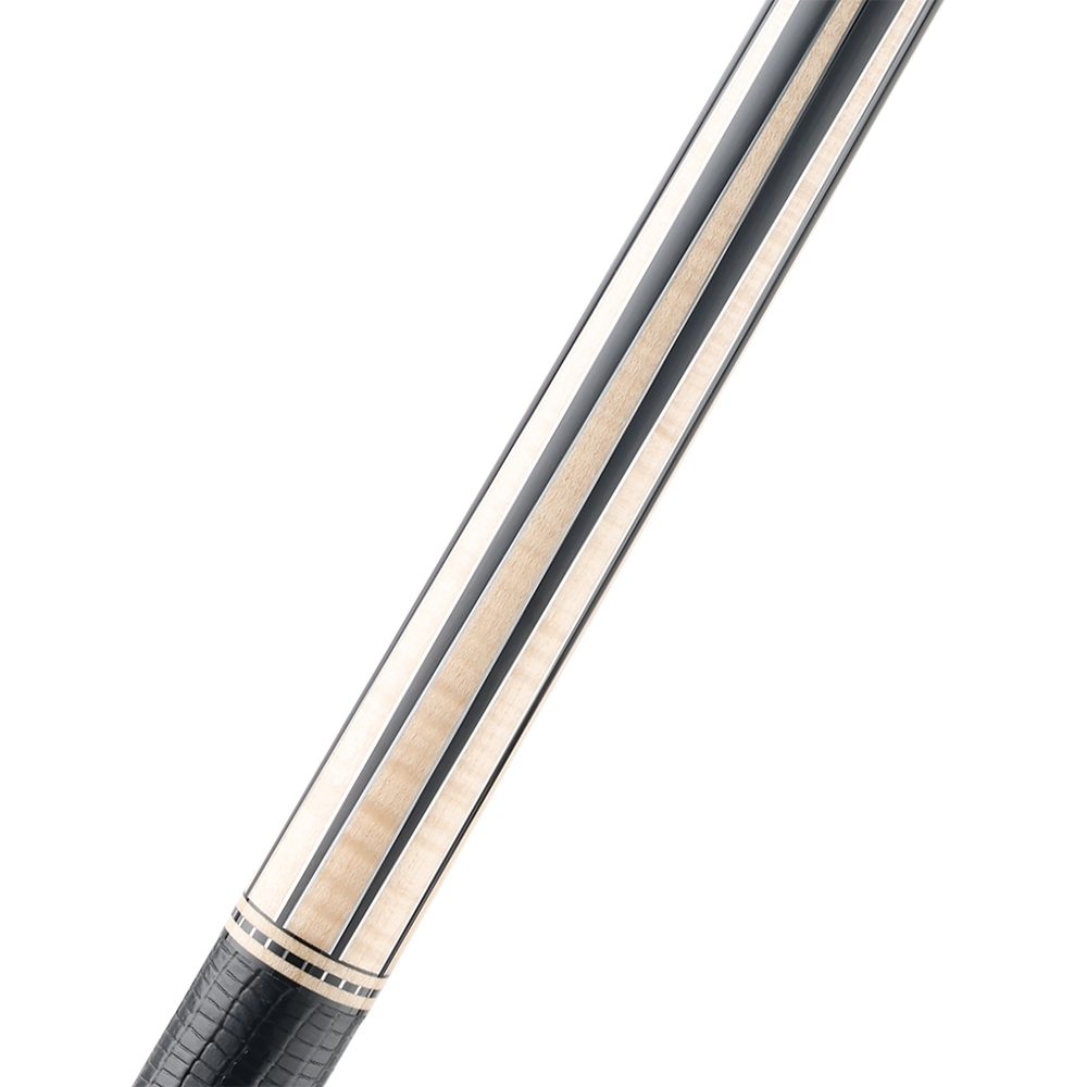 MANCHE PREDATOR TS8 ARTISAN ÉBÈNE/ÉRABLE FRISÉ UNI-LOC GRIP EN CUIR GRAINÉ DE LÉZARD NOIR (FLÈCHE NON-INCLUSE) - ÉDITION LIMITÉE
