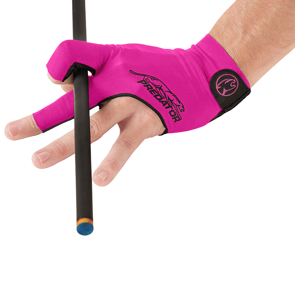 PREDATOR SECOND SKIN PREMIUM FINGERLESS PINK/BLACK BILLIARD GLOVE - LEFT HAND ONLY