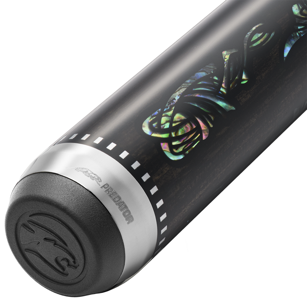 PREDATOR BUTT LE GORDIAN KNOT BLACK EBONY/RAINBOW PATTERNS UNI-LOC RADIAL LEATHER LUXE WRAP (SHAFT NON INCLUDED) - LIMITED EDITION
