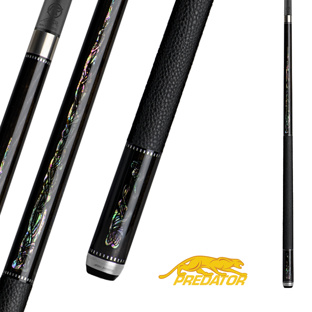 PREDATOR BUTT LE GORDIAN KNOT BLACK EBONY/RAINBOW PATTERNS UNI-LOC RADIAL LEATHER LUXE WRAP (SHAFT NON INCLUDED) - LIMITED EDITION