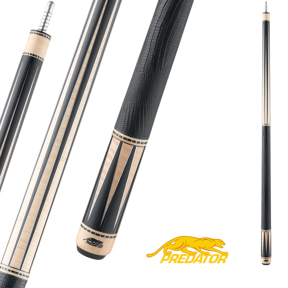 MANCHE PREDATOR TS8 ARTISAN ÉBÈNE/ÉRABLE FRISÉ UNI-LOC GRIP EN CUIR GRAINÉ DE LÉZARD NOIR (FLÈCHE NON-INCLUSE) - ÉDITION LIMITÉE