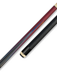PREDATOR 4-POINT SNEAKY PETE POOL CUE - PURPLE HEART / BLUE - ELEPHANT PATTERN LEATHER WRAP (SHAFT NOT INCLUDED)