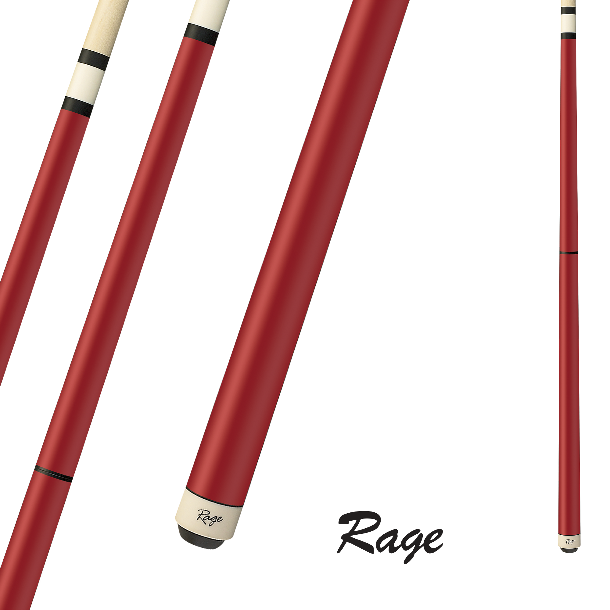 RAGE POOL CUE HEAVY HITTER JUMP/BREAK CUE RED 13MM 25OZ