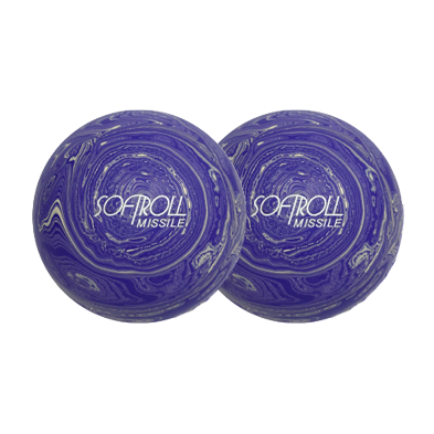 SOFTROLL MISSILE SMALL BOWLING BALLS - PURPLE/WHITE