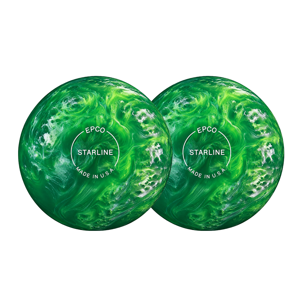 EPCO STARLINE GALAXY SMALL BOWLING BALLS GREEN/WHITE - LIMITED EDITION
