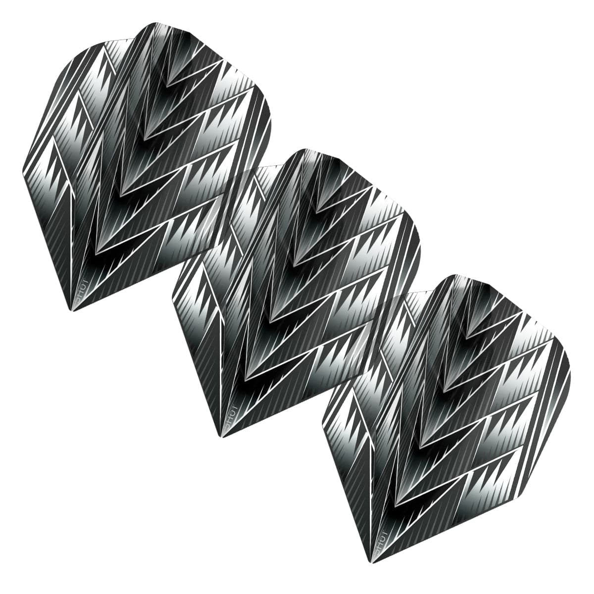 ENSEMBLE DE 3 PLUMES DE DARD SHOT TRIBAL NOIRE STANDARD