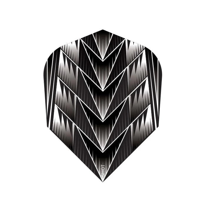 ENSEMBLE DE 3 PLUMES DE DARD SHOT TRIBAL NOIRE STANDARD