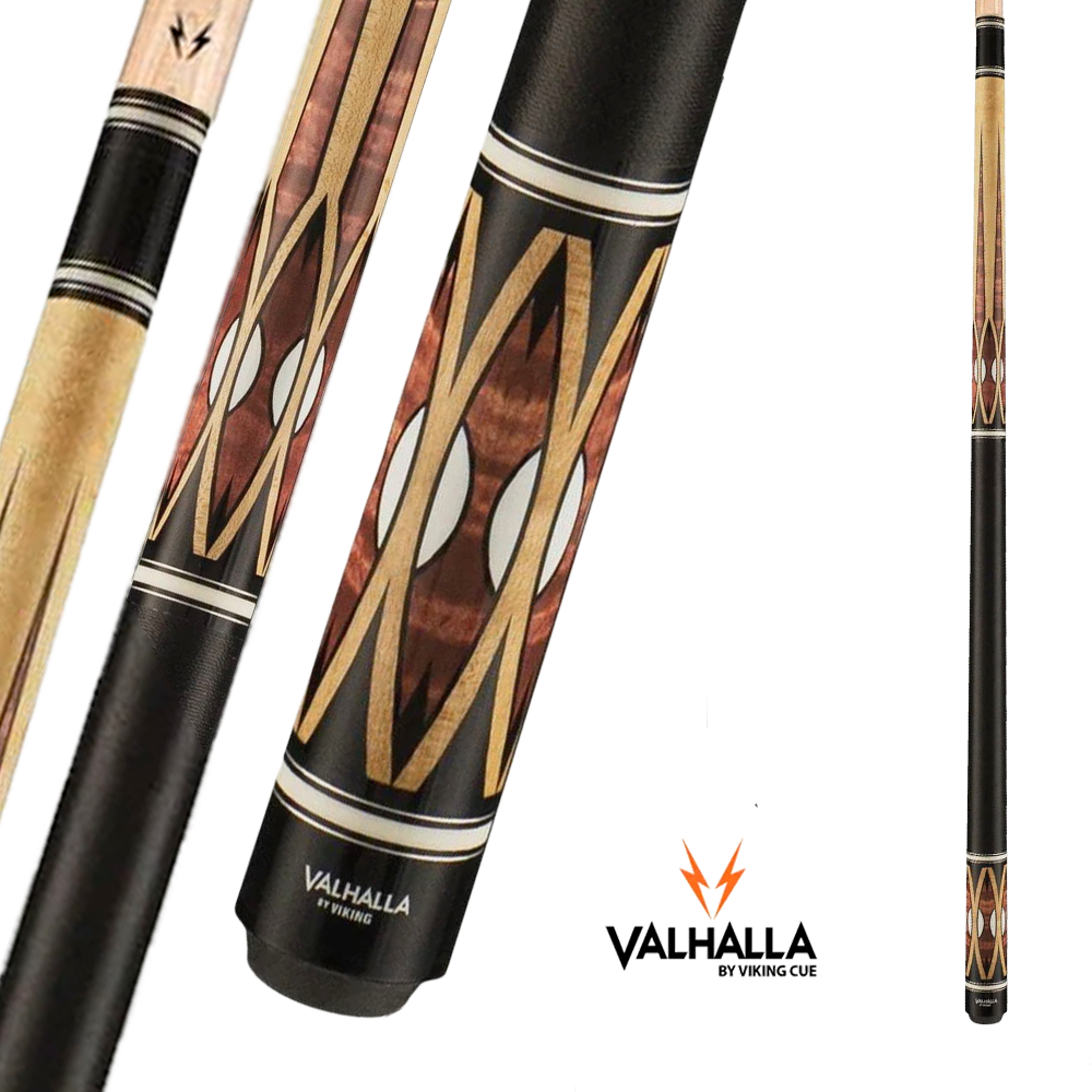 BAGUETTE DE BILLARD VIKING VALHALLA VA605 BRUNE AVEC MOTIFS 13MM 19OZ