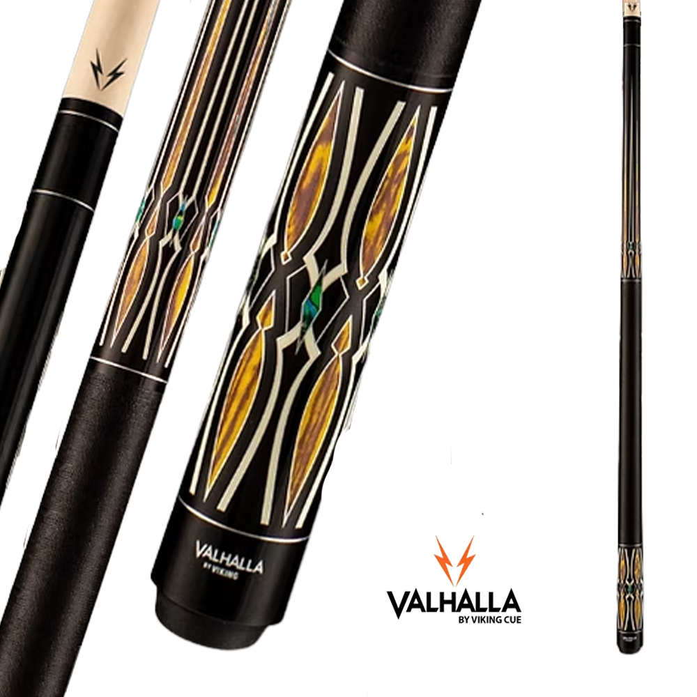 BAGUETTE DE BILLARD VIKING VALHALLA VA 785 NOIRE AVEC MOTIFS 13MM 19OZ - ÉDITION LIMITÉE