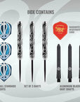 SHOT WARRIOR TIPU STEEL TIP DART SET - 80% TUNGSTEN
