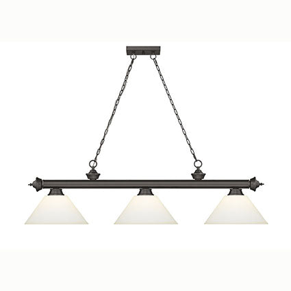 LAMPE CORDON BRONZE OPAL MAT