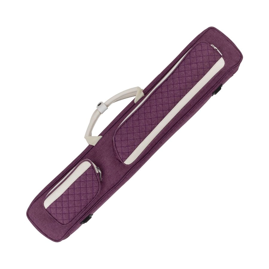 ACTION BUTTERFLY VANITY BACKPACK STRAPS 3X5 SOFT CUE CASE - PURPLE
