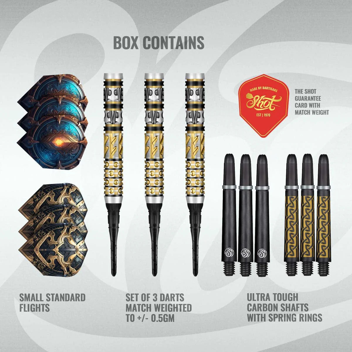 FLÉCHETTES SHOT VIKING ODIN POINTE SOUPLE - BARREAUX EN TUNGSTÈNE À 95%