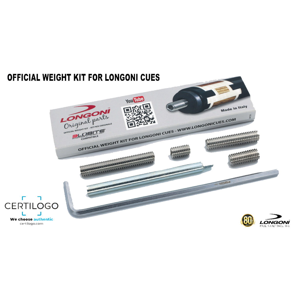 TROUSSE DE CARTOUCHES/VIS DE POIDS LONGONI CAROM ET BILLARD