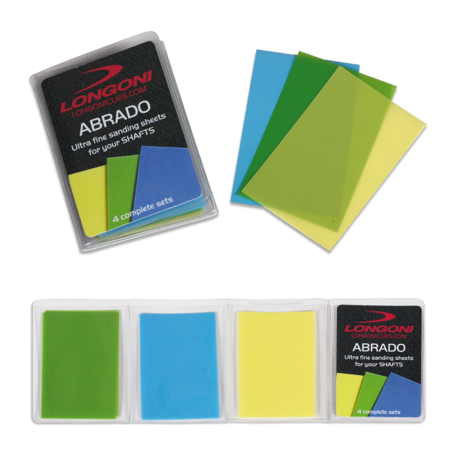 FEUILLES ABRASIVES 3 COULEURS LONGONI ABRADO POUR FLÈCHES
