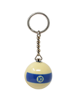 PORTE-CLÉS BOULE DE BILLARD 1 3/8 PO ARAMITH - NUMÉROTÉ